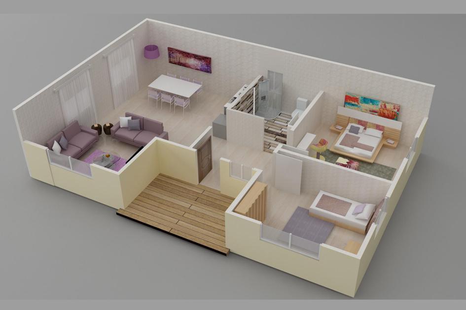 Kayseri Anahtar Teslim Prefabrik 73 mt - Görsel 3